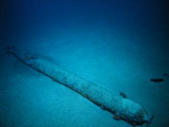 Torpedo on seabed
